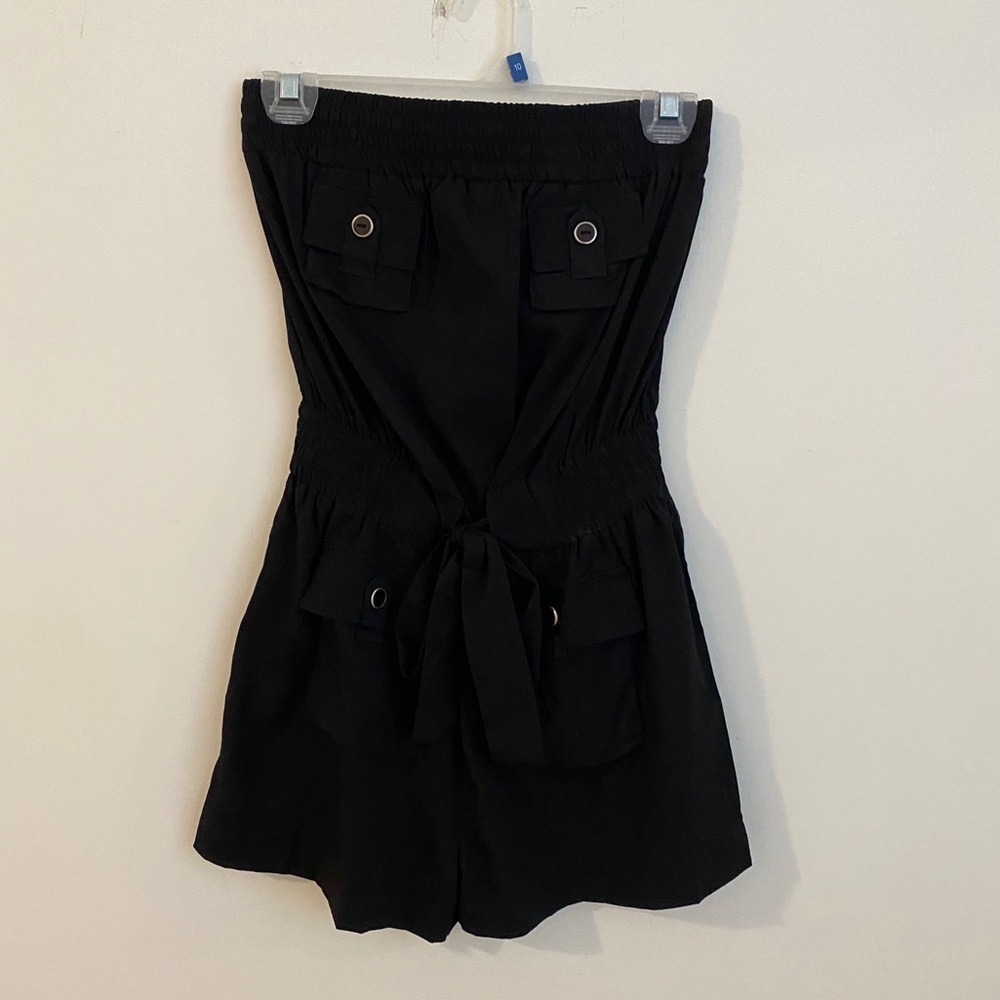 Black utility style romper/playsuit